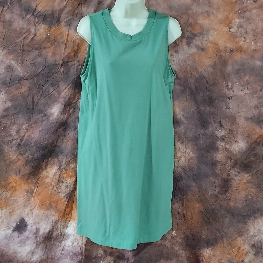 A New Day Target dress muscle tank sleeveless mini length moss forest green L - Picture 2 of 7